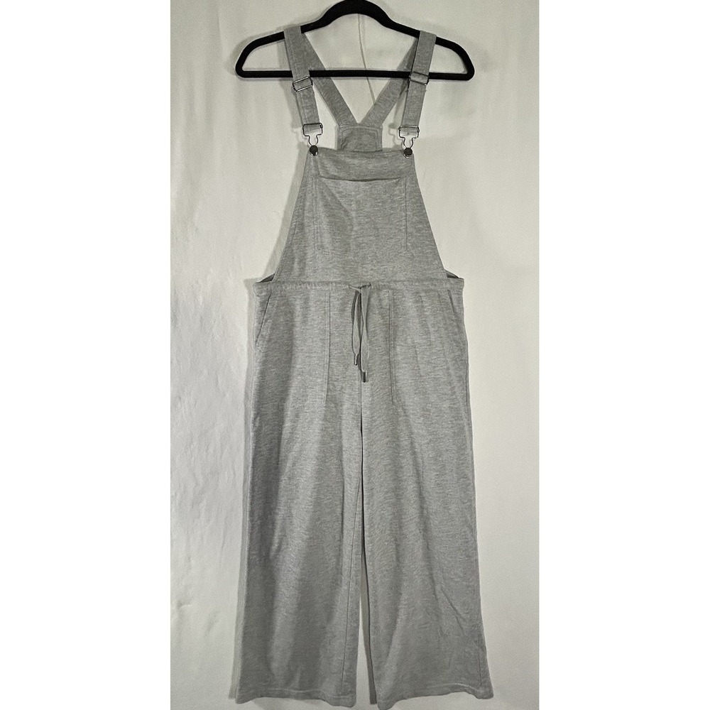 Z Supply Cinched Waist Overall Heather Grey Womens Size M French Terry Knit